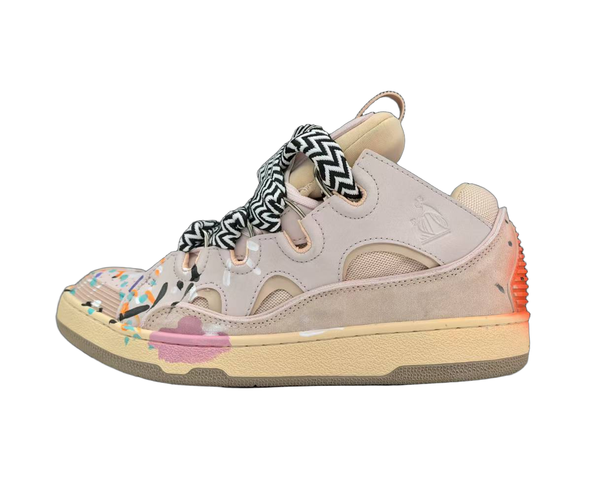Lanvin Curb Lace-Up Sneakers