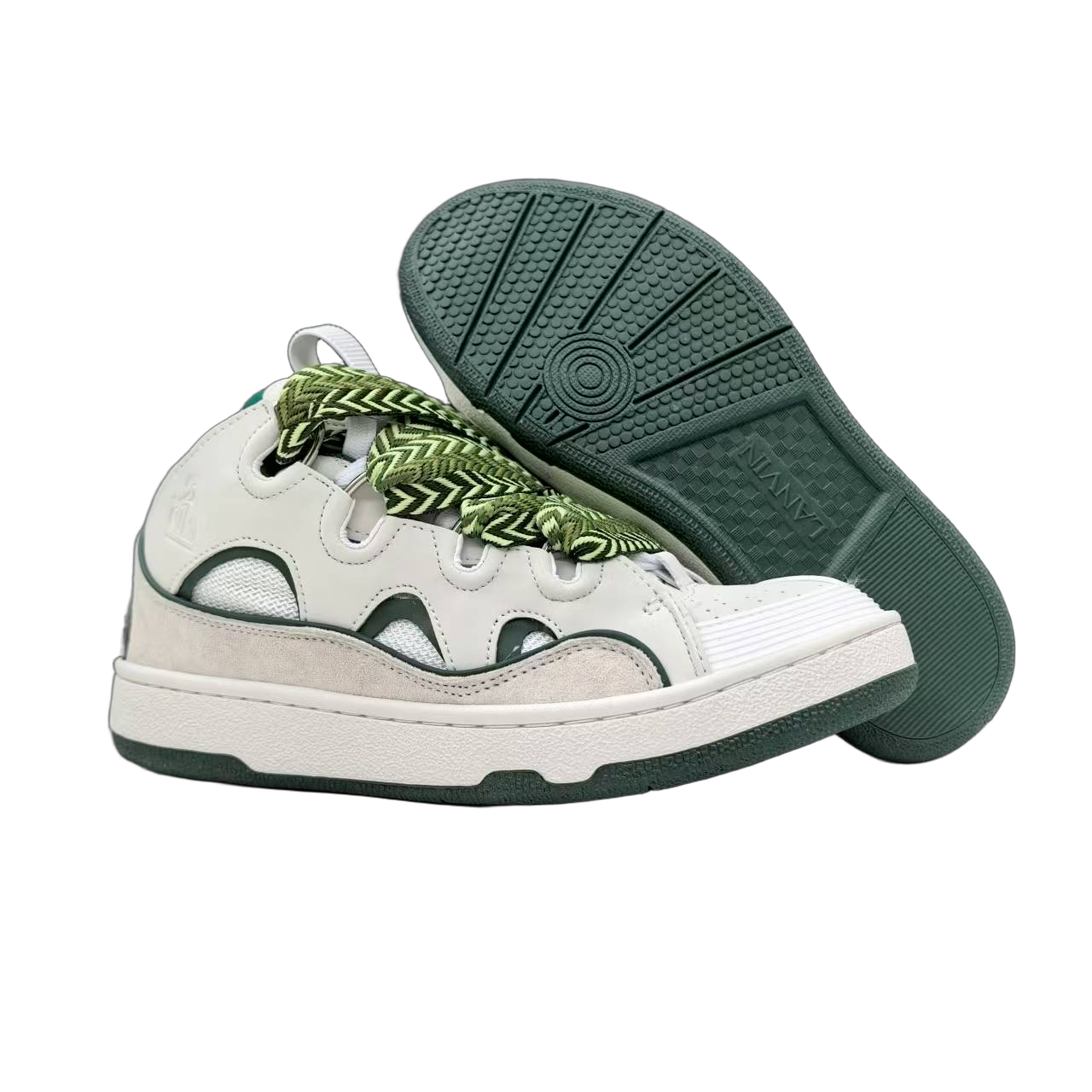 Lanvin Curb Lace-Up Sneakers