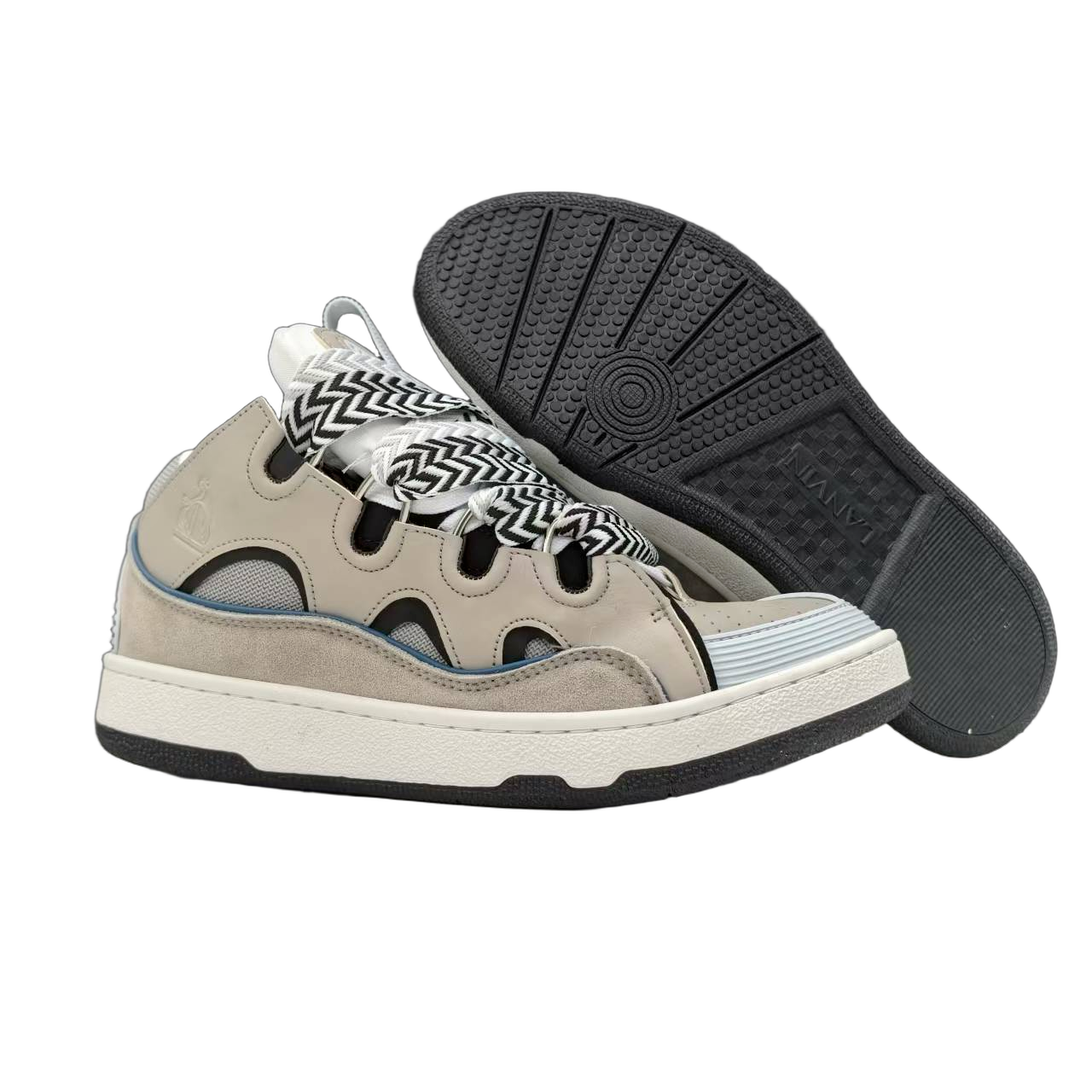 Lanvin Curb Lace-Up Sneakers