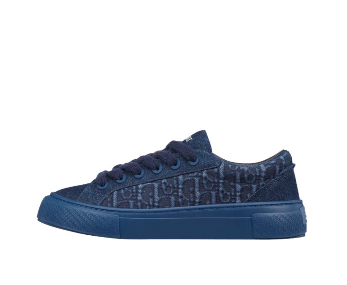 B33 Dior Oblique Denim Blue Low Top Sneakers