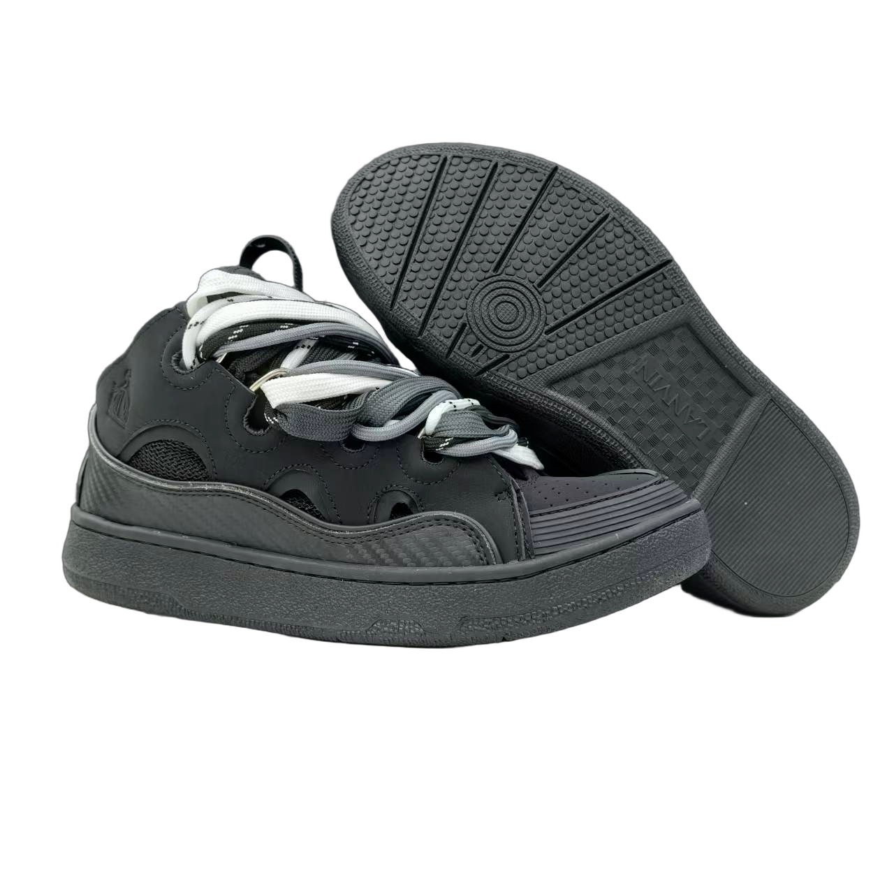 Lanvin Curb Lace-Up Sneakers