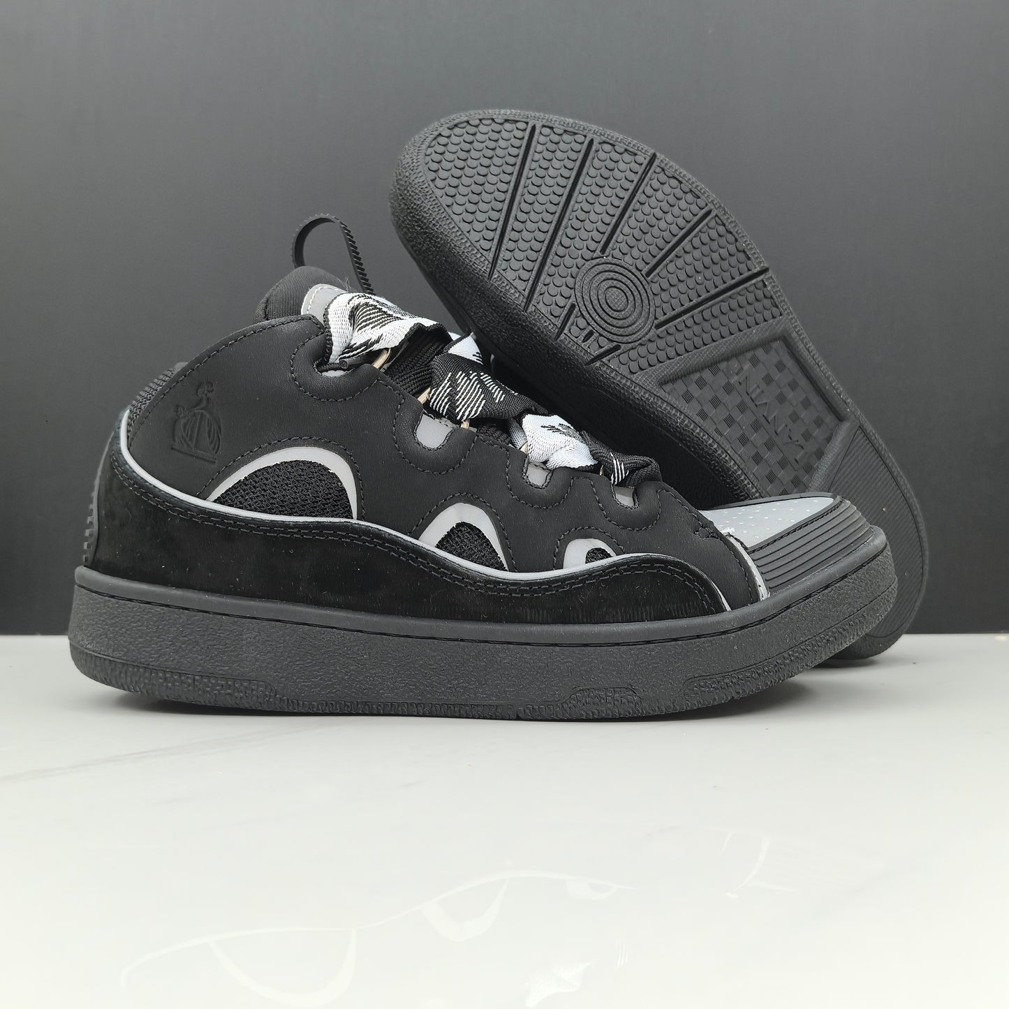 Lanvin Curb Lace-Up Sneakers