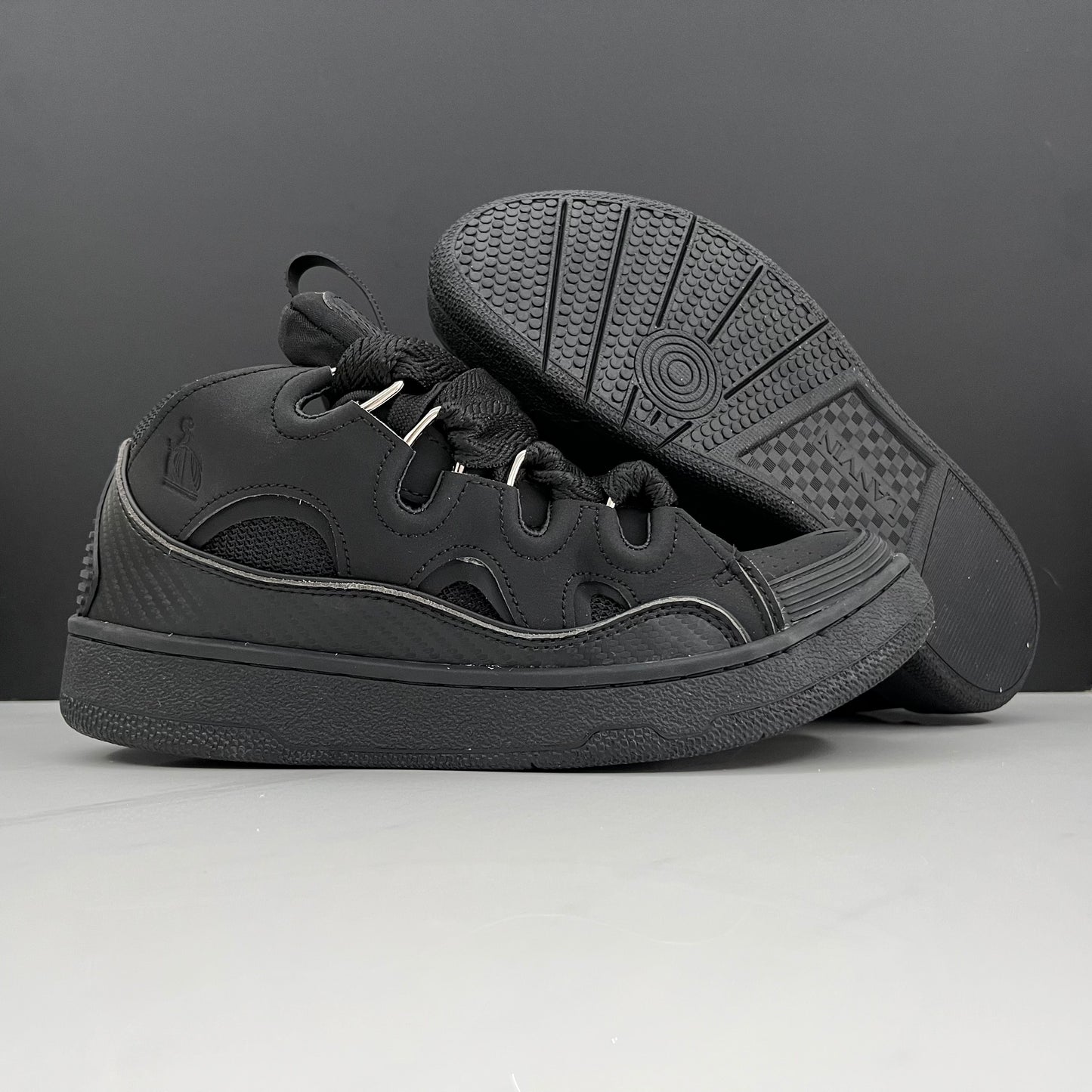 Lanvin Curb Lace-Up Sneakers