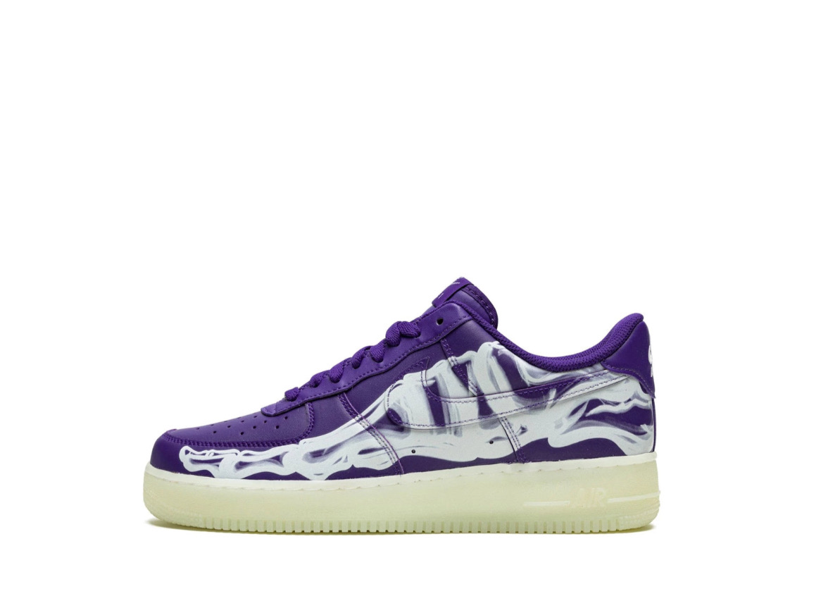 Nike Air Force 1 Low Purple Skeleton Halloween