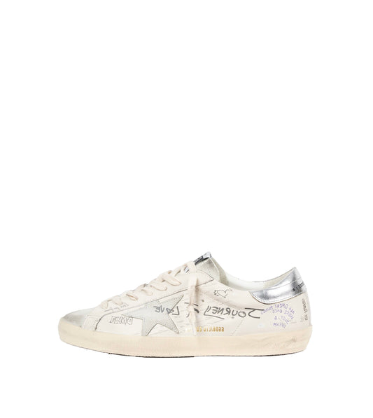 GOLDEN GOOSE Superstar Sneaker Suede Star White Silver Ice
