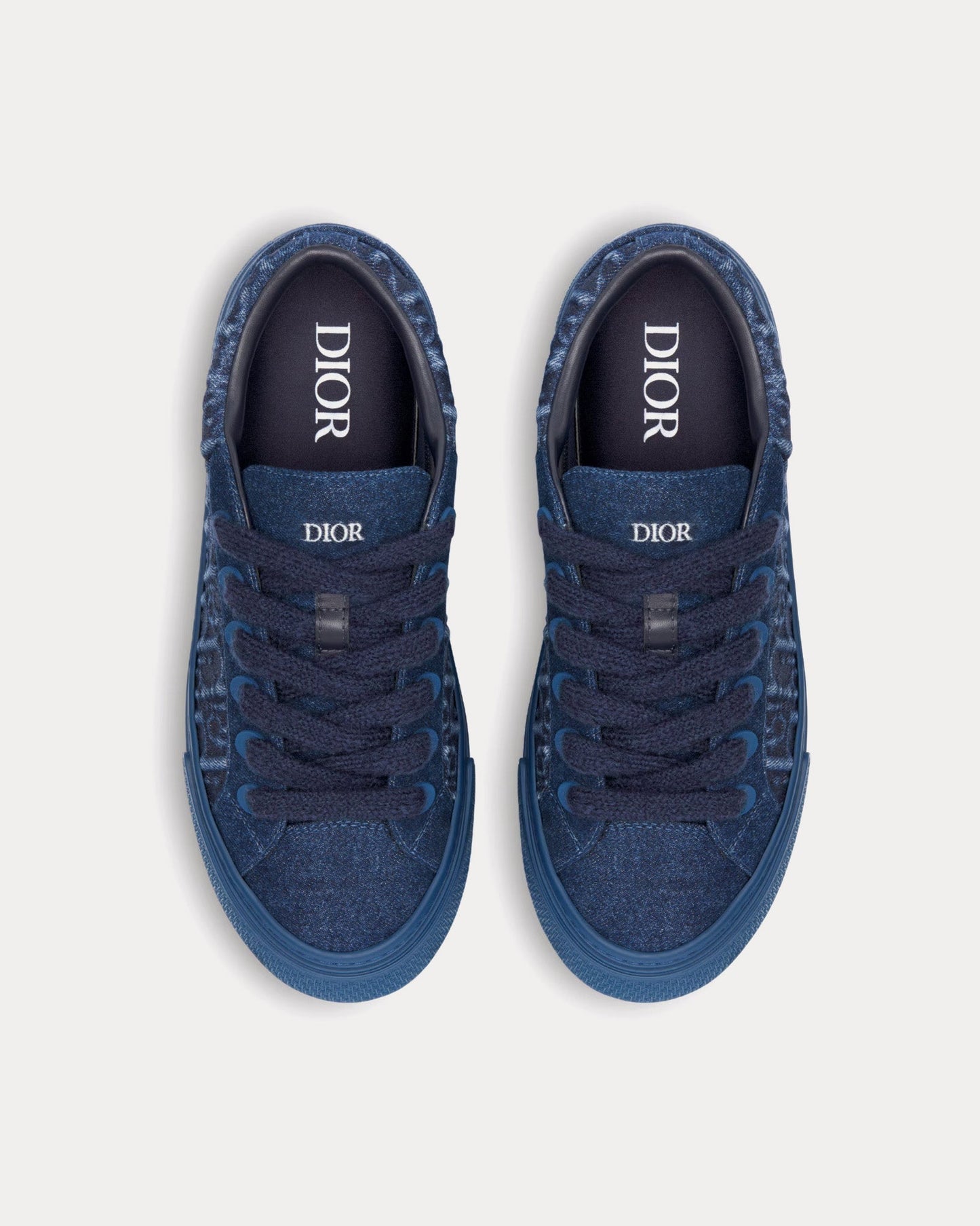 B33 Dior Oblique Denim Blue Low Top Sneakers