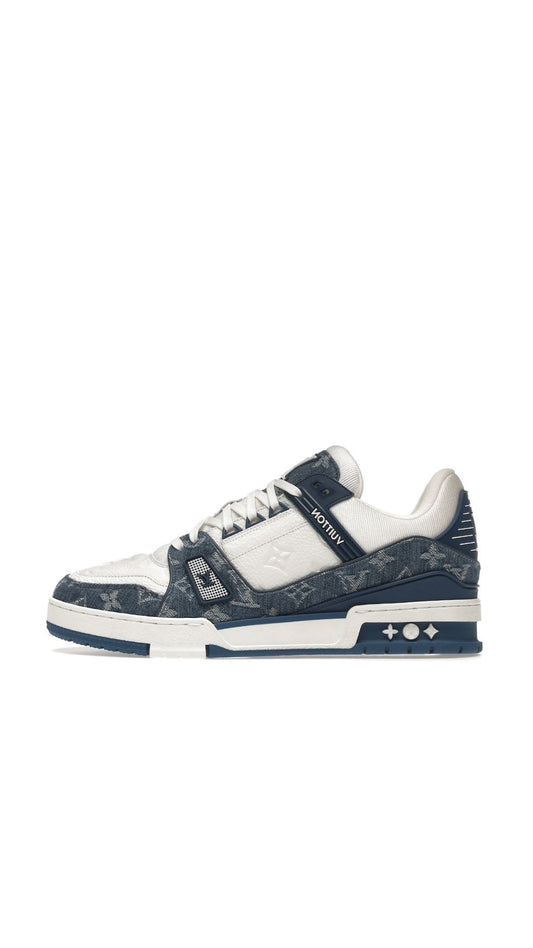 Louis Vuitton LV Trainer Monogram Denim White Blue