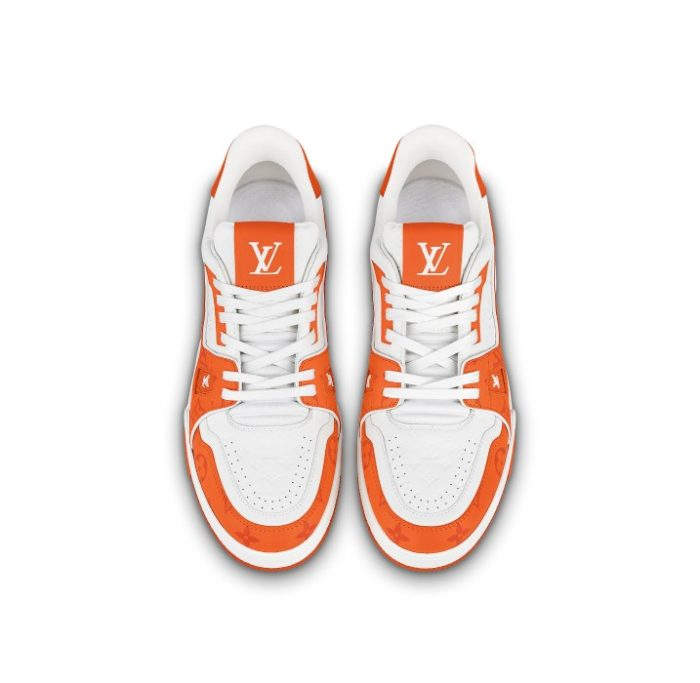 Louis Vuitton LV Trainer White Orange