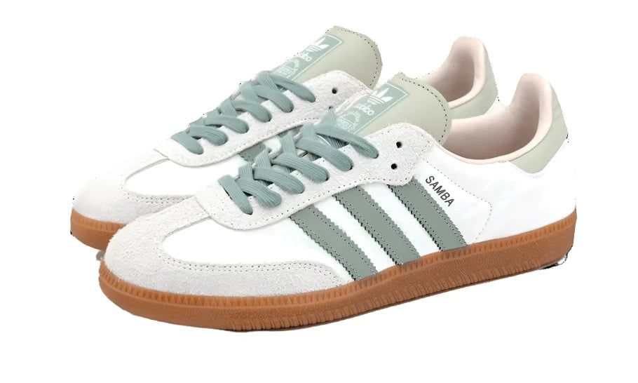 Adidas Samba OG Cloud White Silver Green