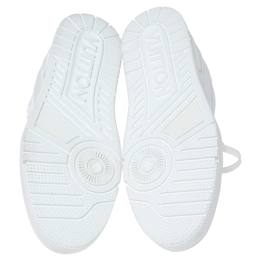 Louis Vuitton White Leather LV Trainer Sneakers